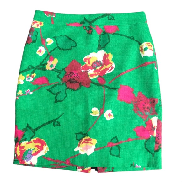 JCrew Floral Pencil Skirt- 0 Petite - Picture 7 of 8